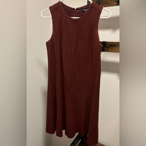 Drop waist wool burgundy dress size 0 madewell
